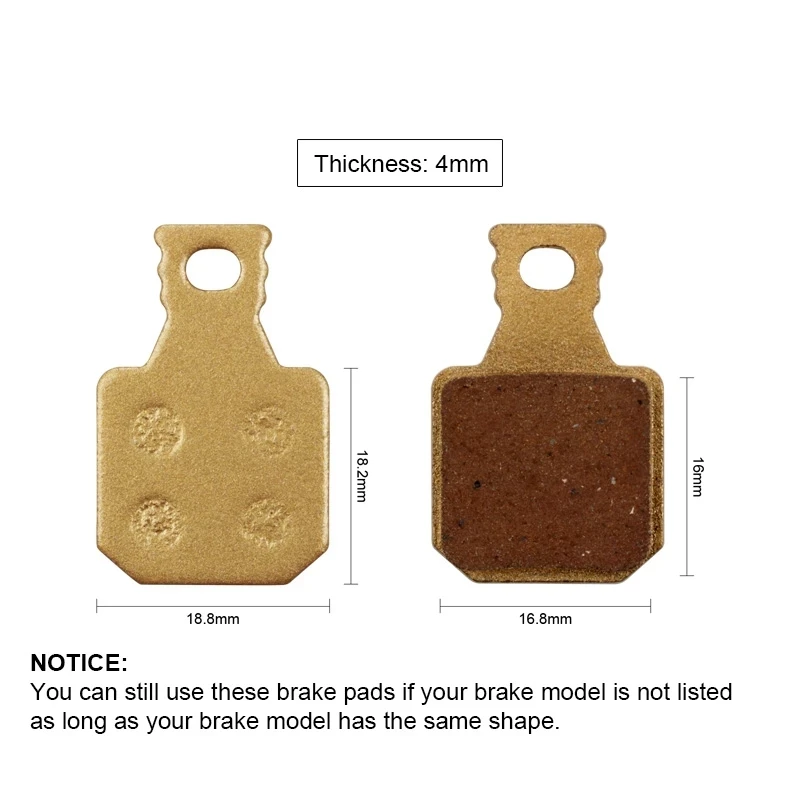 BIKEIN 4 Pairs Mountain Bicycle Hydraulic Brake Pad For Magura M5 M7 MT5 MT7 SH901 Resin Ceramic Disc Brake Pads MTB Bike Parts