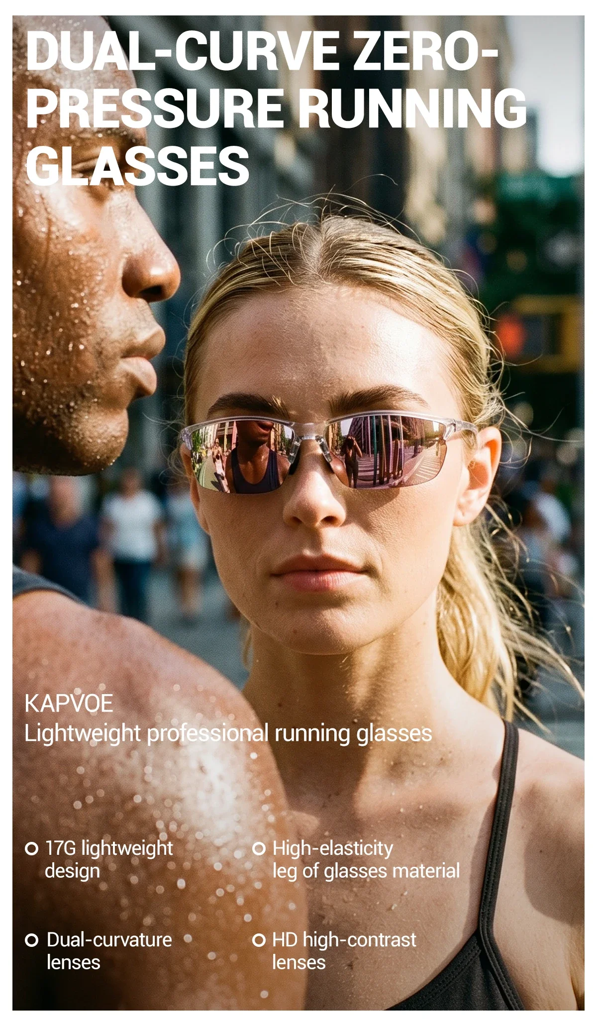 Kapvoe 2026 Wanderbrille Photochrome Radsport-Sonnenbrille Laufbrille Sportbrille für Outdoor-Aktivitäten Hochbelastbare Hochelastische Schutzbrille – Detail 1