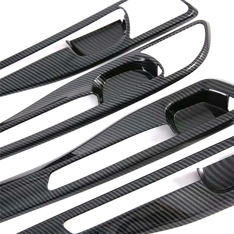 

For Kia Seltos 2019-2023 Carbon Car Interior Door Handle Bowl Cover Trim Inside Door Panel Molding Strip Accessories-AS55
