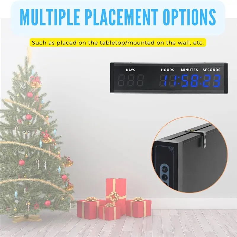 [NEWA76K!】 Multi-Function Digital Timer, Count Up Count Down 999 Days Countdown Remote Control 12/24 Hour Real Time Clock EU