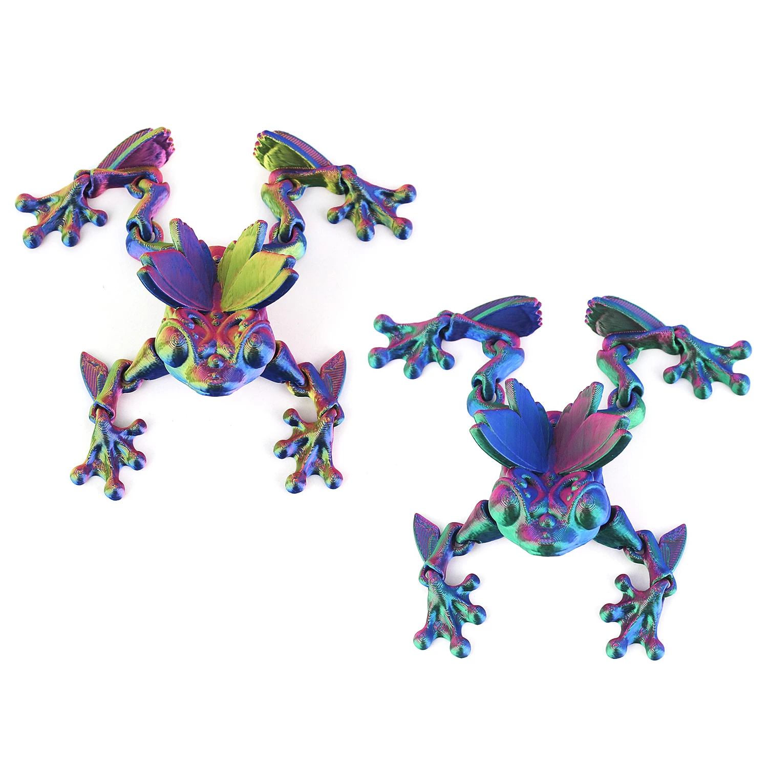 3D-gedruckter Schmetterlingsfrosch, simuliertes Tiermodell, 3D-Spielzeug, coole dreifarbige Passform, Eltern-Kind-Interaktion