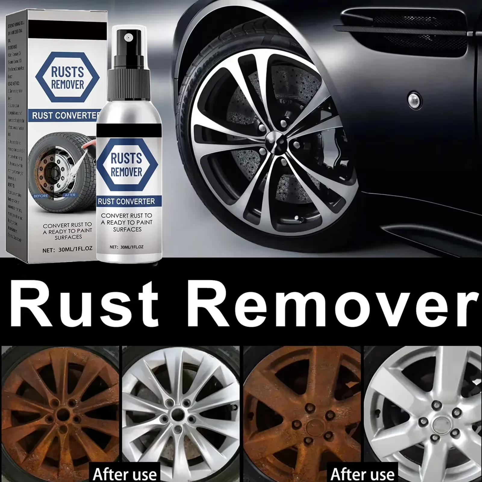 Rust Inhibitor Rust Remover Derusting Spray Car Maintenance Cleaning Metal Chrome Paint Clean Anti-rust Lubricant