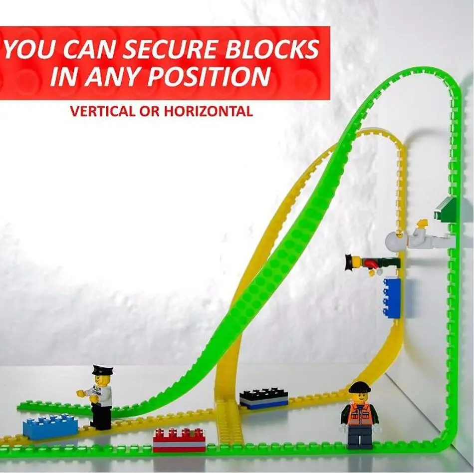 Blockband-Basisstreifen, zweireihig, 2*116 Punkte, 92 cm, beliebig zuschneidbar, kompatibel mit Lego DIY Bausteinen, kreatives Spielzeug in großen Mengen – Detail 7