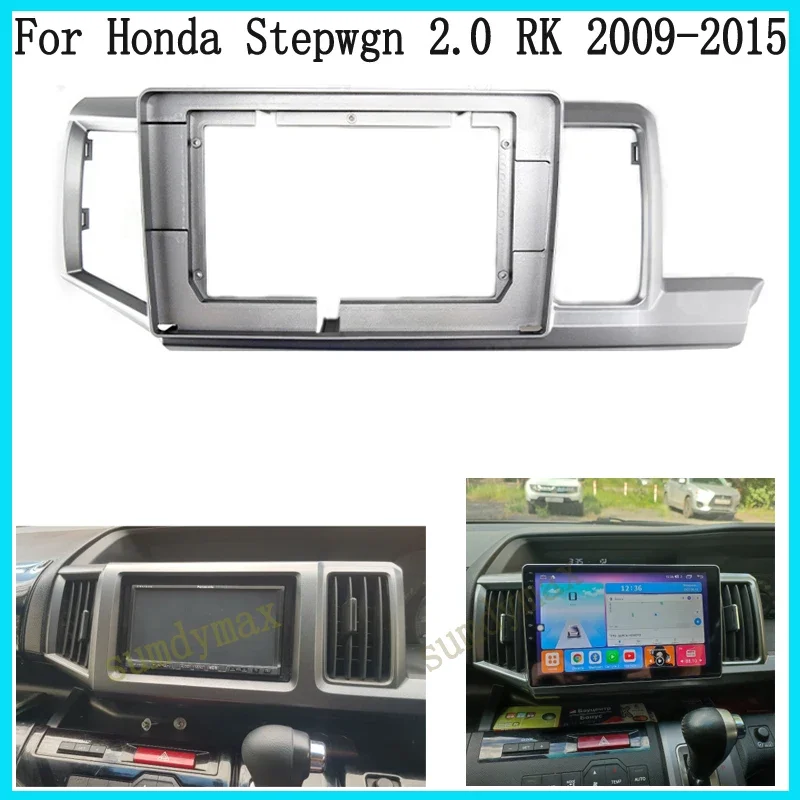 10.1 Inch big screen 2 Din android Car Radio Fascia Frame For Honda Stepwgn 2.0 RK 2009-2015 car panel Trim Dashboard Panel Kit