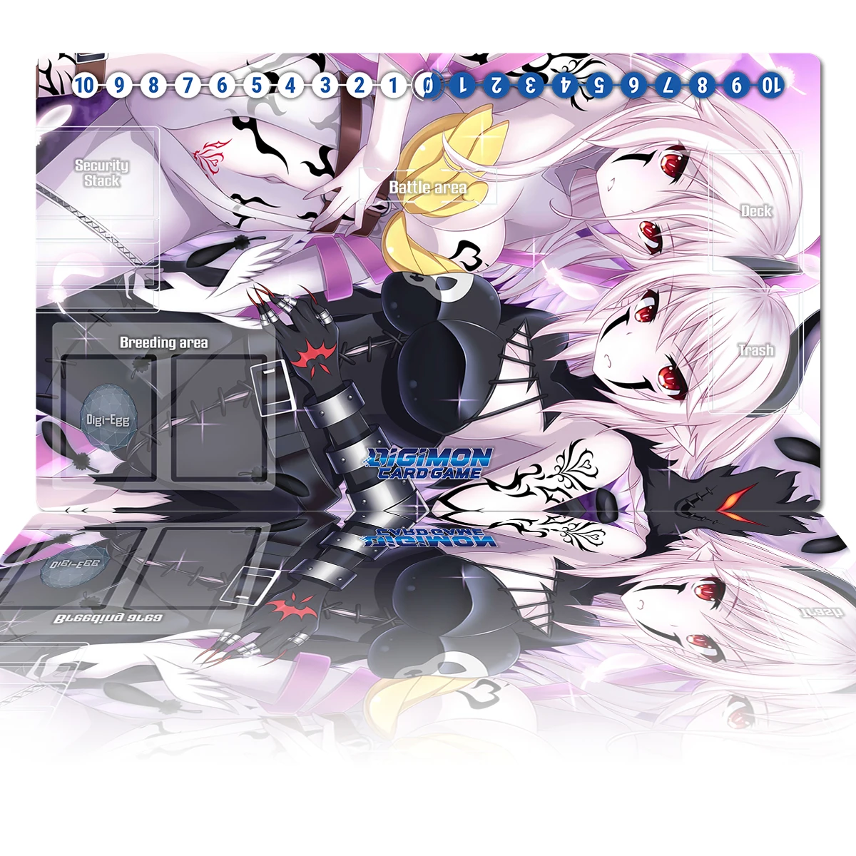 Digimon Playmat Angewomon LadyDevimon DTCG CCG Gra planszowa Trading Card Game Mat Anime Podkładka pod mysz Podkładka na biurko Akcesoria do gier Torba