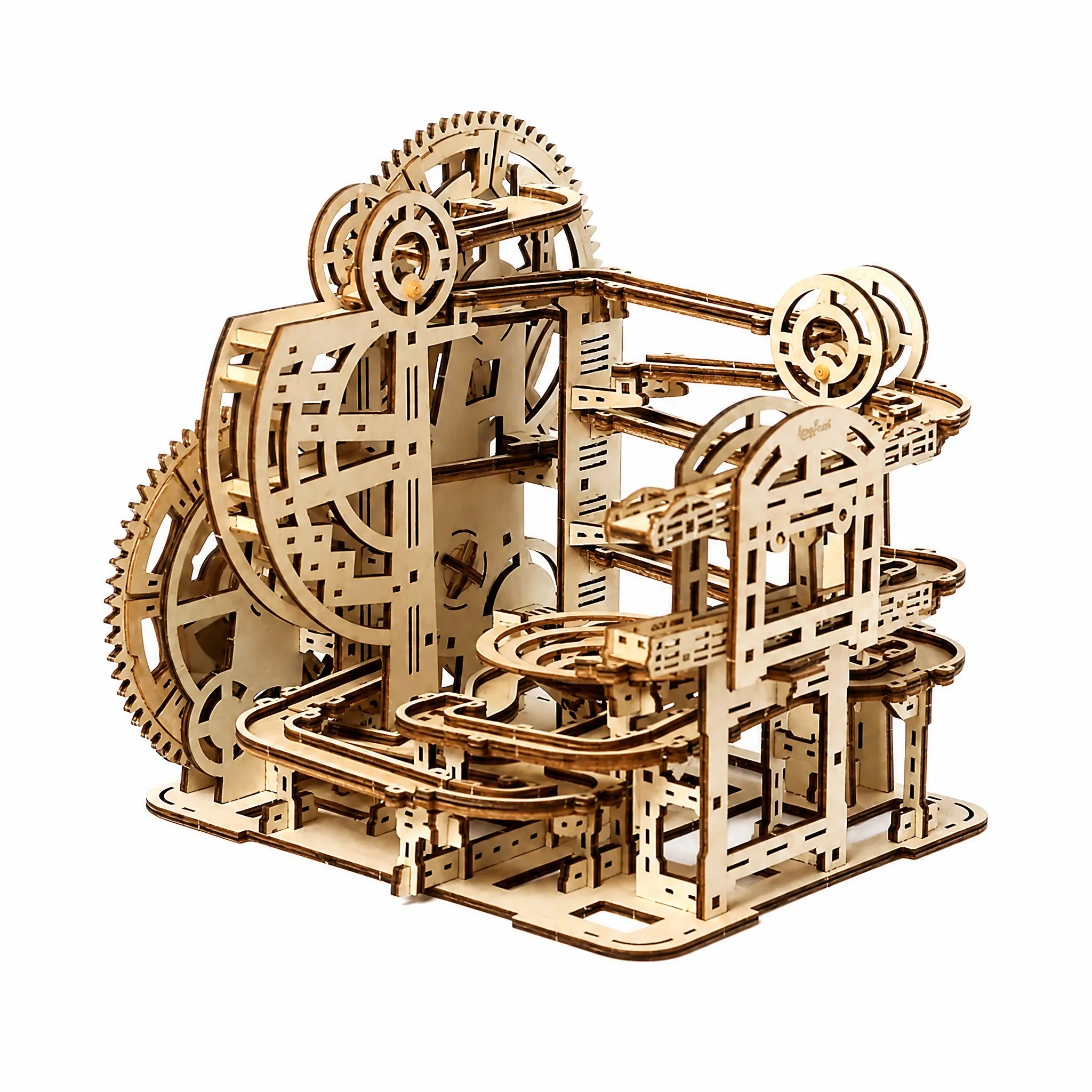 3D Wooden Christmas Factory Clock Puzzle DIY STEM Model Kit with Painting Set Creative Holiday Gift for Kids Adults Home Decor