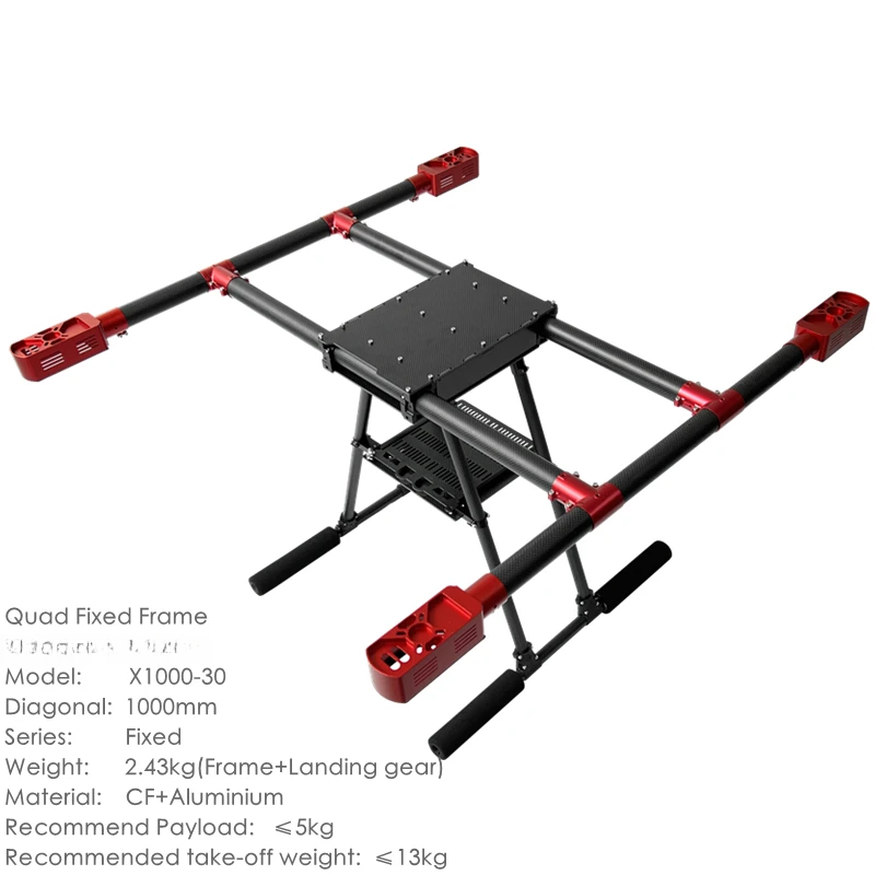 

For1000mm Four-Axis Unmanned Rack 5kg Load Carbon Fiber Fixed Plant Protection Aerial Camera