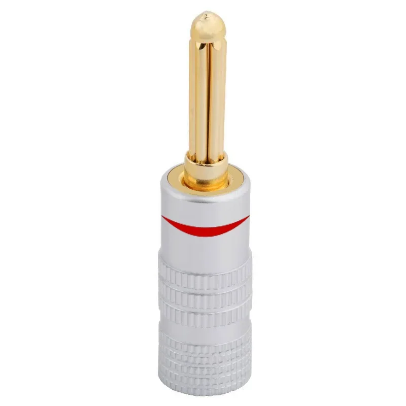 10/40/200Pcs 4MM 24K Gold-plated BANANA PLUGS Banana Connector With Screw Lock For Audio Jack Speaker Plugs