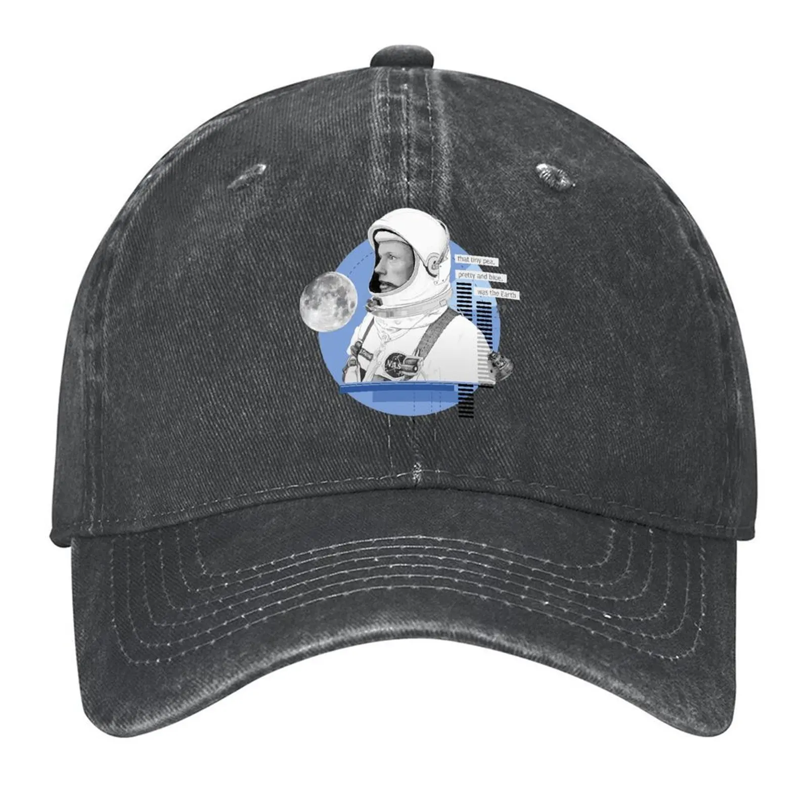 

Neil Armstrong and the Moon Baseball Cap Hat Beach Luxury Hat Funny hats Sun Hat For Children Men Women's