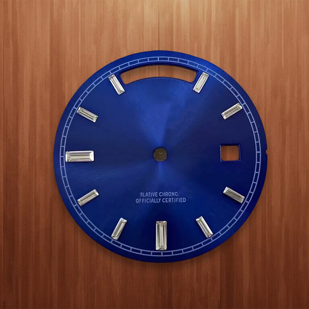 31mm S Dial Watch case modification  Day And Date diamond Dial Fit 8285 Movement Sunburst High-Quality Dial