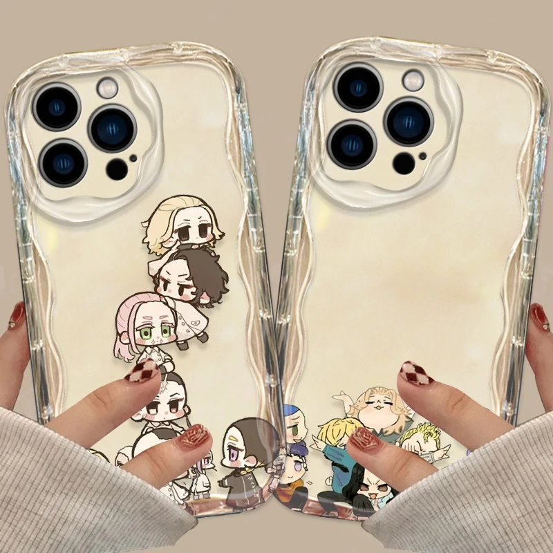 Anime Tokyo Revengers Cover For Apple iPhone 15 14 13 12 11 Pro X XR XS Max Plus 8 7 Plus SE Wave Oil Phone Case