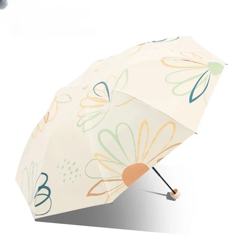 

DurableUv Protection Umbrella For Girls Sunny And Rainy Sun Umbrella Compact Portable Folding Umbrella Fresh