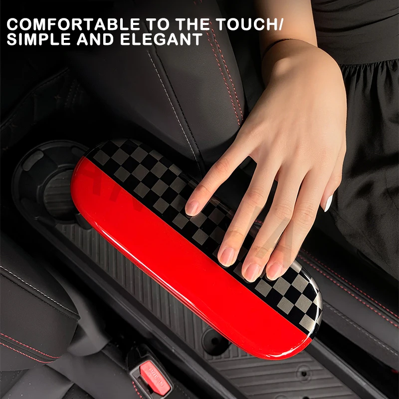 مسند ذراع السيارة غطاء لوحة وحدة التحكم المركزية صندوق تخزين غطاء ملصقات لميني كوبر J01 EV J05 Aceman 2024 2025 اكسسوارات السيارات #6