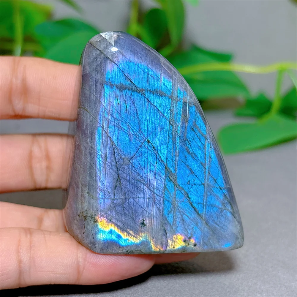 Purple Labradorite Free Form Crystal Natural Stone Quartz Garden Decoration Minerals Reiki Gifts Energy Healing Spiritual Luck