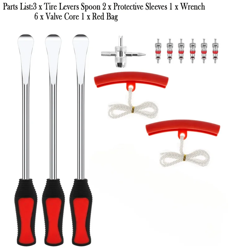 

Нескользящий рычаг для замены шин, инструмент для ремонта шин, 14,5-дюймовый рычаг-ложки с ручкой для мотоцикла, инструмент для обслуживания велосипедных шин