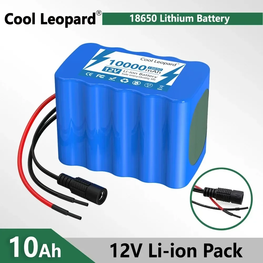 

Original 12V 3S5P 10Ah Rechargeable Lithium 18650 Battery Pack With Charger For Fishing Bicycle Large Capacity equipment Battery