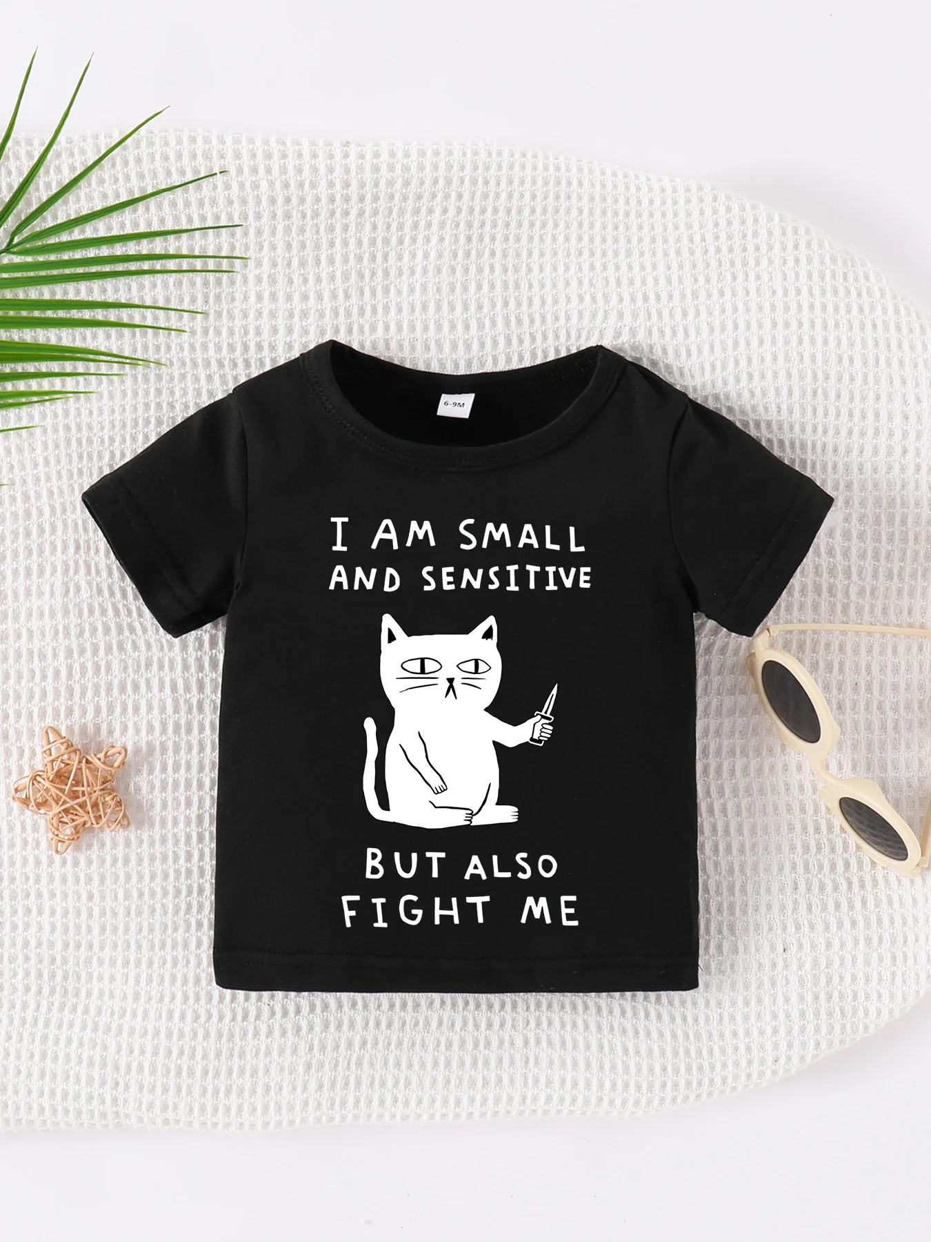 

0-3 year old Summer Newborn New Solid Color Print Pullover Round Neck Short Sleeve T-shirt for Male and Female Infants and Babie