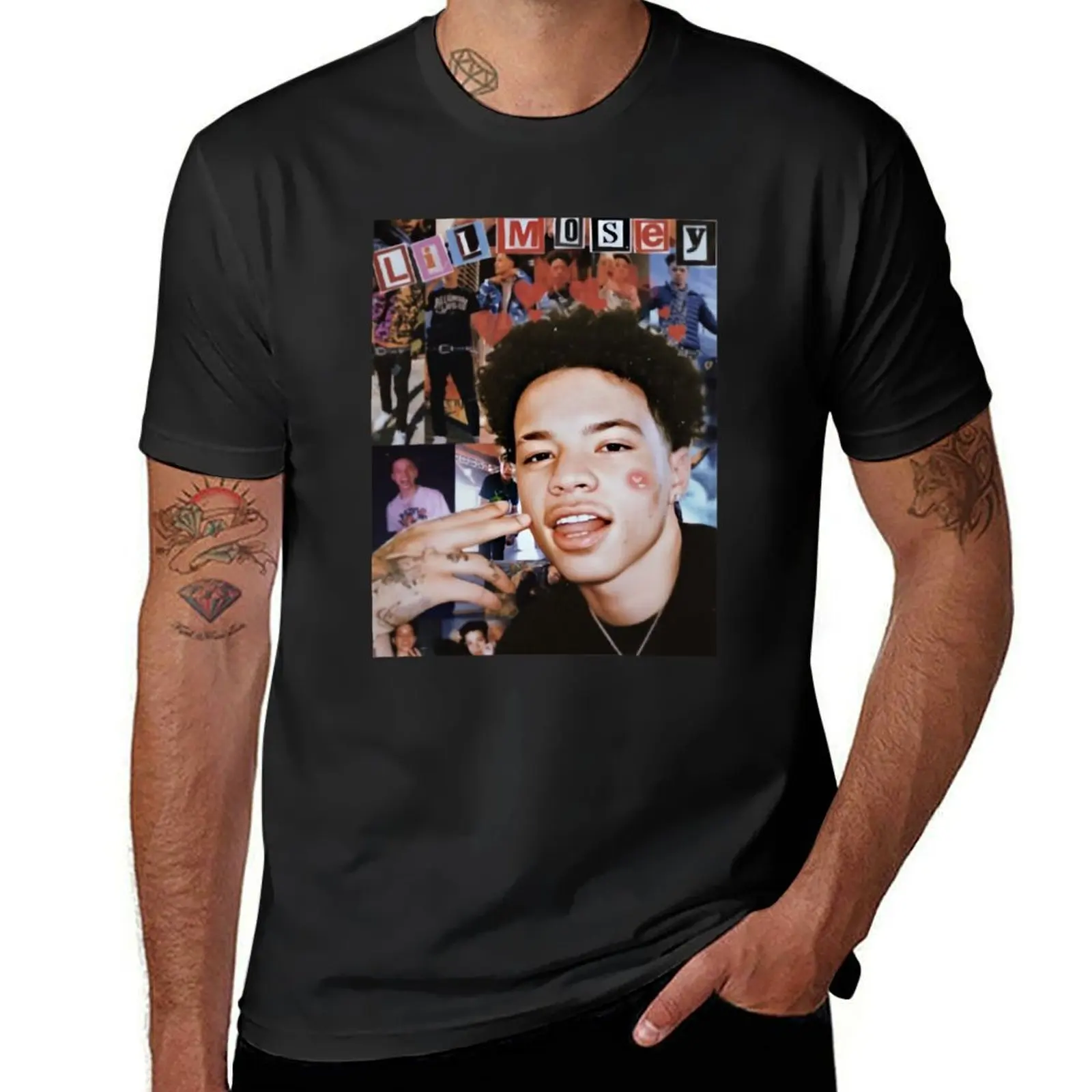 

Футболка Lil Mosey Fan Art & Merch, летние топы, графическая винтажная одежда, черные футболки для мужчин