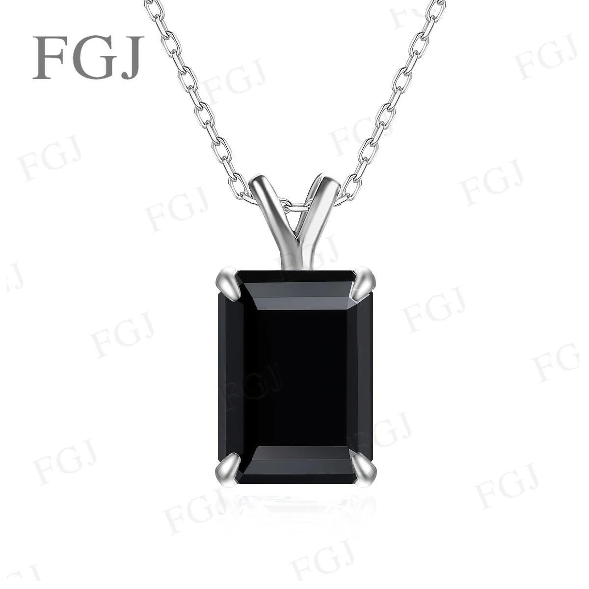 4CT Smaragdschliff Moissanit-Anhänger-Halskette für Damen, 925er Sterlingsilber mit 18K Goldplattierung, edler Schmuck, Hochzeitsgeschenk – Detail 15