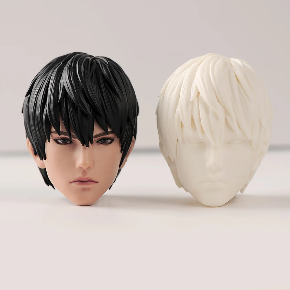 

1/6 1/12 Scale Kylin Zhang Head Sculpt Painted Unpainted Head Carving Model Fit 12" 6" Male Soldier Action Figure Body Dolls Toy