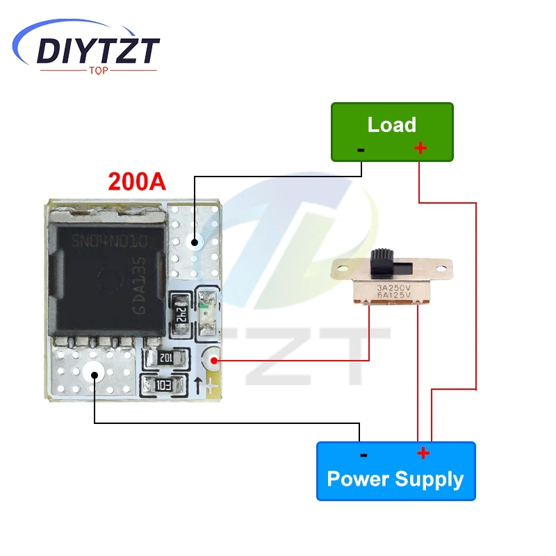 DIYTZT Mini عالية الطاقة MOS الزناد التبديل محرك وحدة تأثير المجال أنبوب PWM تنظيم لوحة التحكم الإلكترونية التبديل