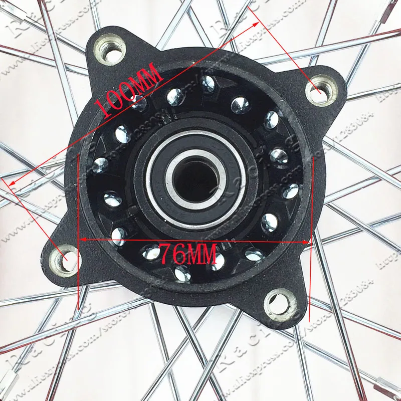 1.60X10 inch Front 1.60-10 inch Rear Aluminum Rims with sprocket and Brake Disc for CRF50 XR50 70 Apollo SDG 50cc 110 125cc