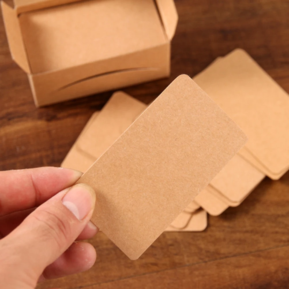 

200 Pcs Blank Doodle Card Cards Words Message Kraft Greeting Memo Pads Memorandum