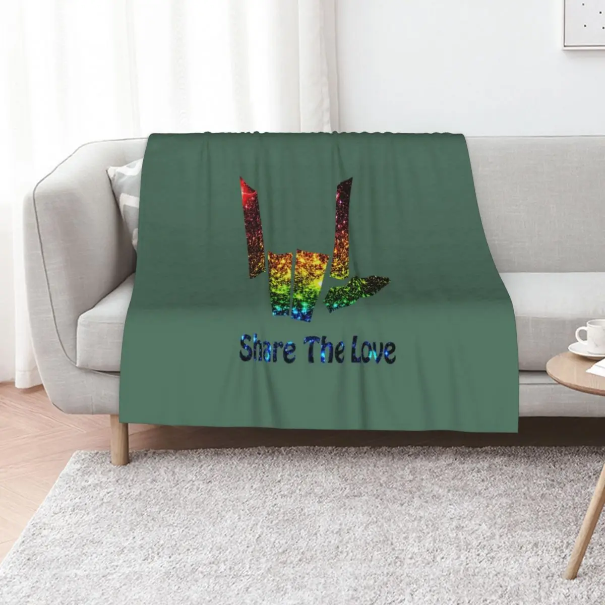 Share The Love Glow Throw Blanket Single Thin Decorative Beds For Decorative Sofa wednesday warm winter Blankets