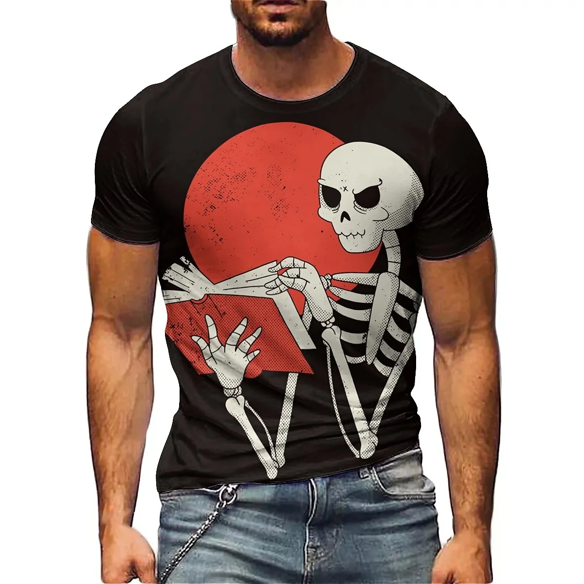 

Summer casual wear for parties and events, men's 3D printed short-sleeved T-shirts are made of smooth fabric