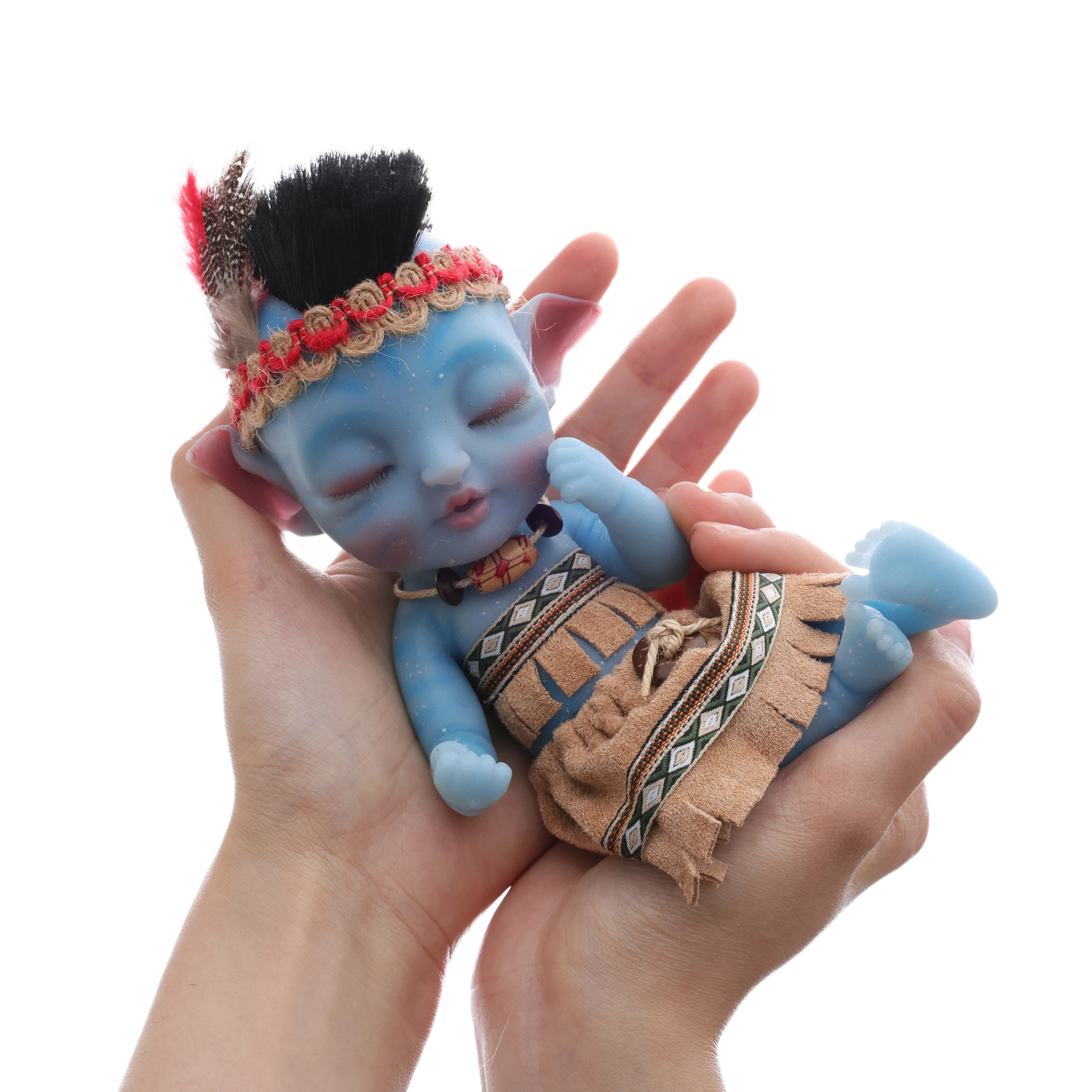 cloveray-muneca-de-silicona-solida-suave-de-8-pulgadas-cuerpo-completo-de-silicona-muneca-alienigena-de-piel-azul-realista-muneca-alienigena-humanoide-regalo-de-arte-hecho-a-mano
