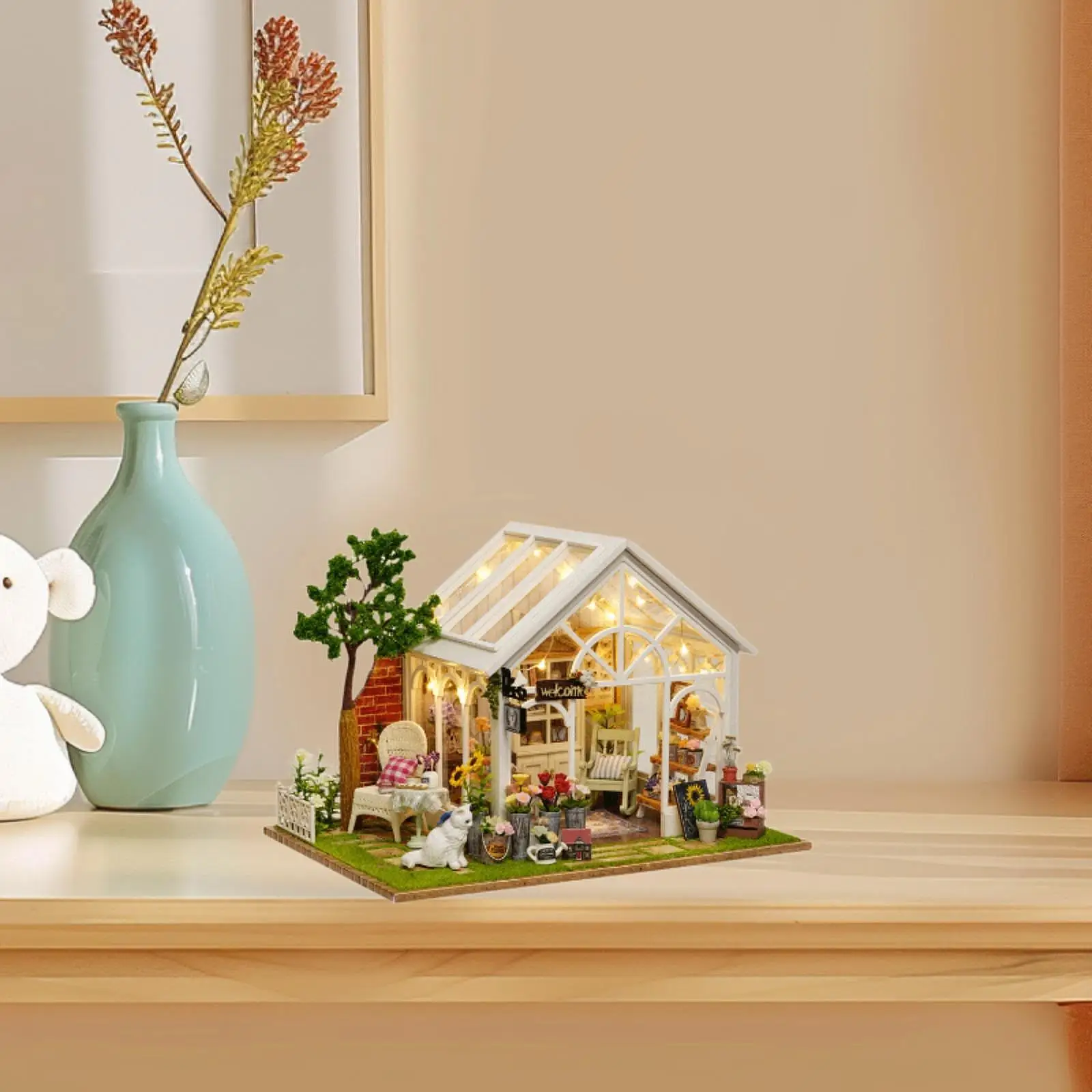 مجموعات بيت الدمى المصغرة DIY الإبداعية مع الملحقات للبالغين هدية للأطفال