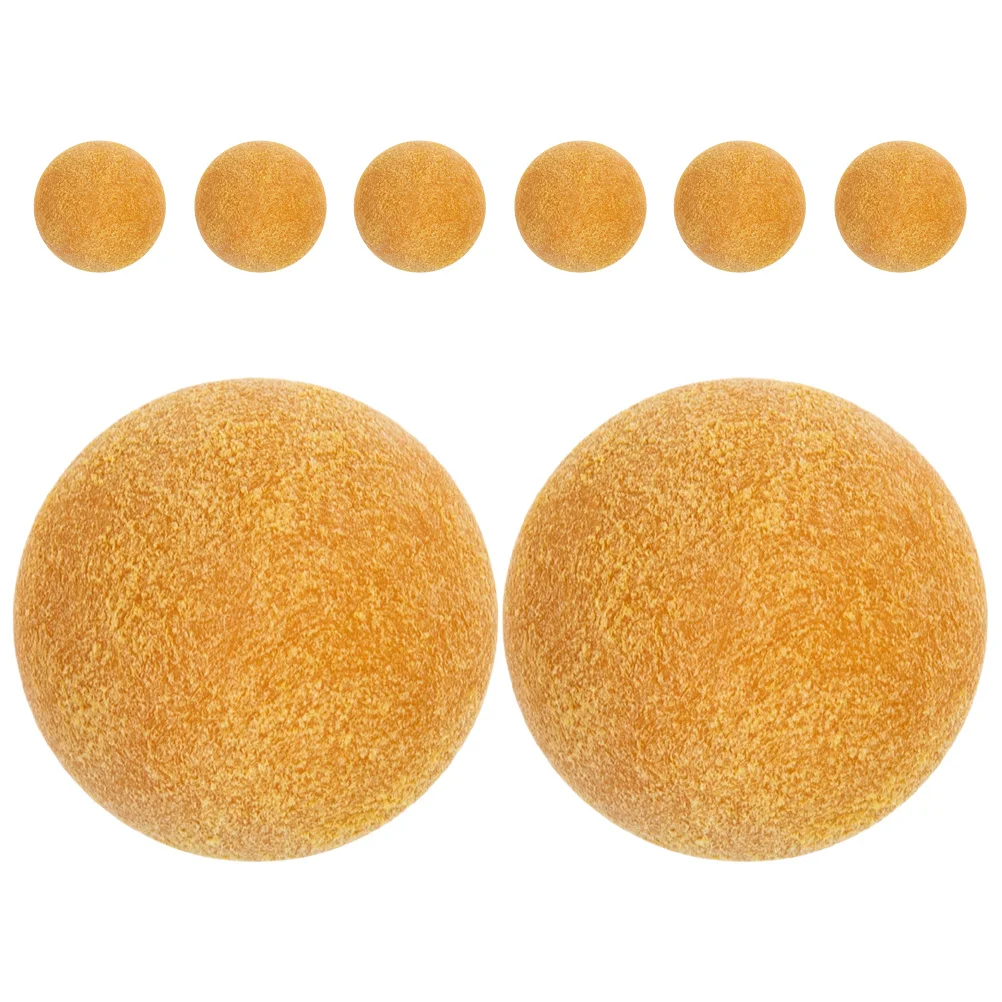 

8Pcs Mini Foosball Table Balls Yellow Soft Surface Small Soccer Balls Football Replacement Accessories Game Set
