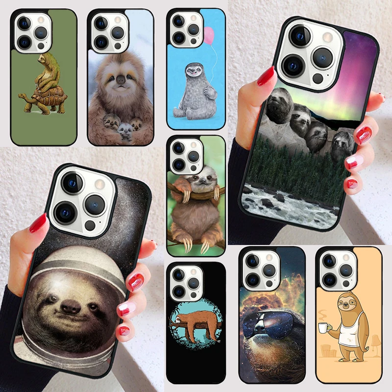 Sloth Cute Animal cover For iPhone 15 16 13 12 11 14 Pro Max Mini Max SE 2020 7 8 6S Plus Phone Case