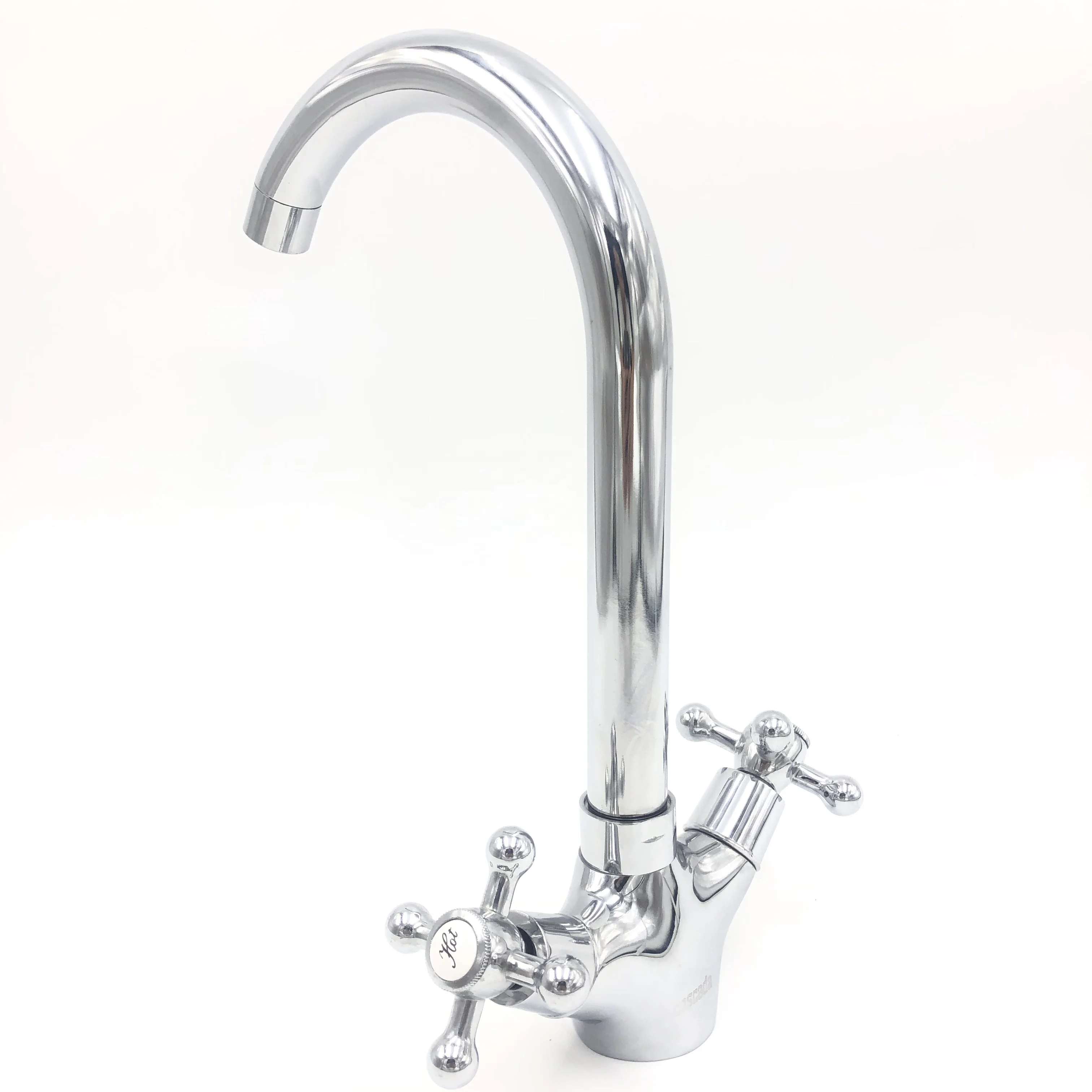 Modern Design Dual Handle Kitchen Faucet Brass Sink Mixer with Ceramic Valve Core