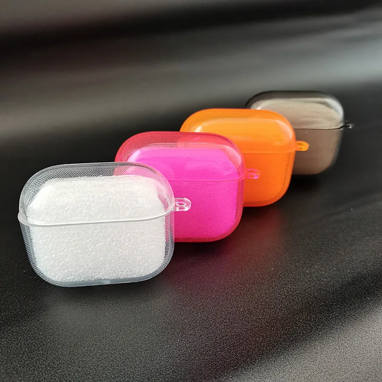 Candy Color Fluorescen Clear Silicone Case For Apple Airpods 1 2 3 Wireless Bluetooth Earphone Protective Cover For AirPods Pro