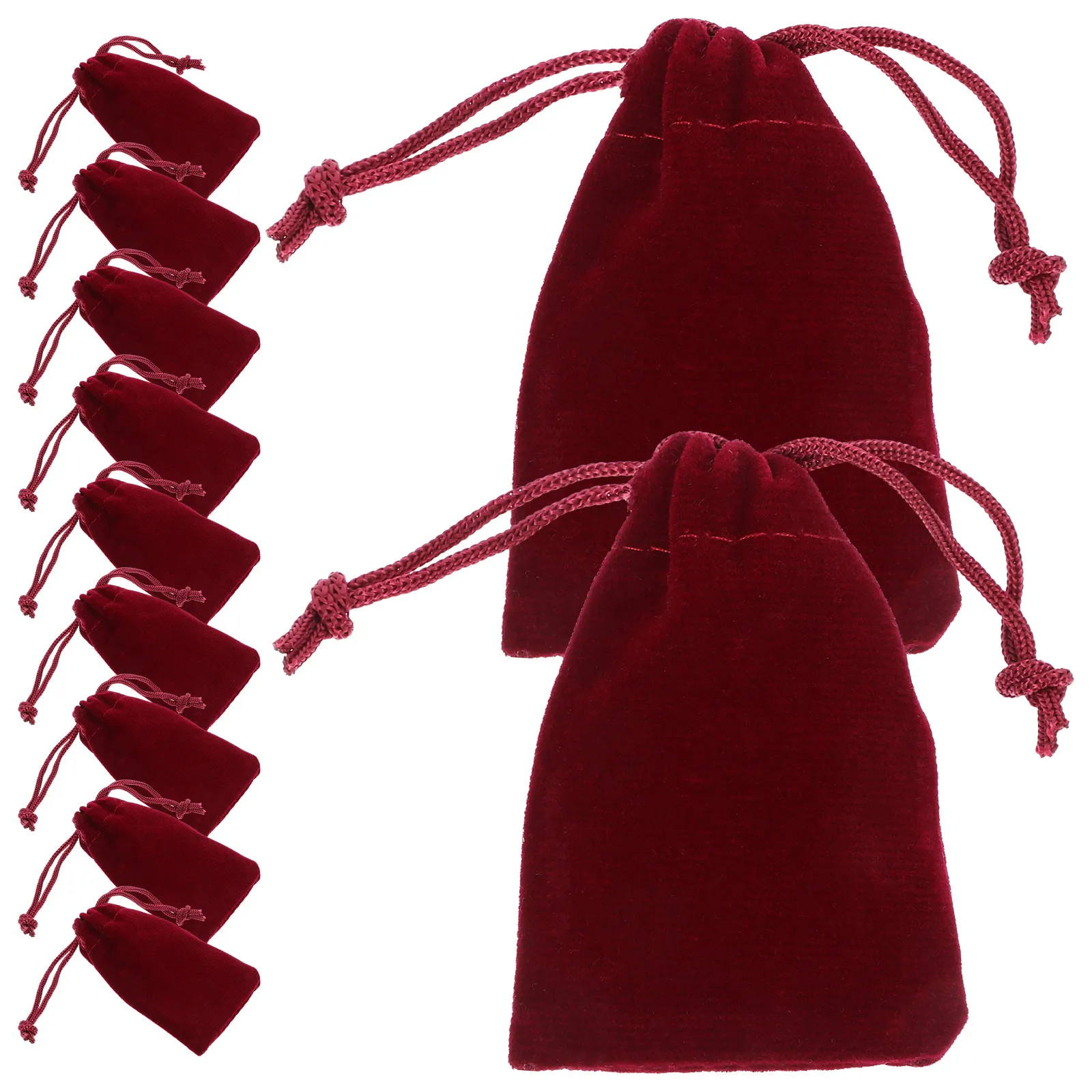 

50 Pcs Mini Jewelry Storage Bag Shopping Large Flocking Small Drawstring Favor Bags