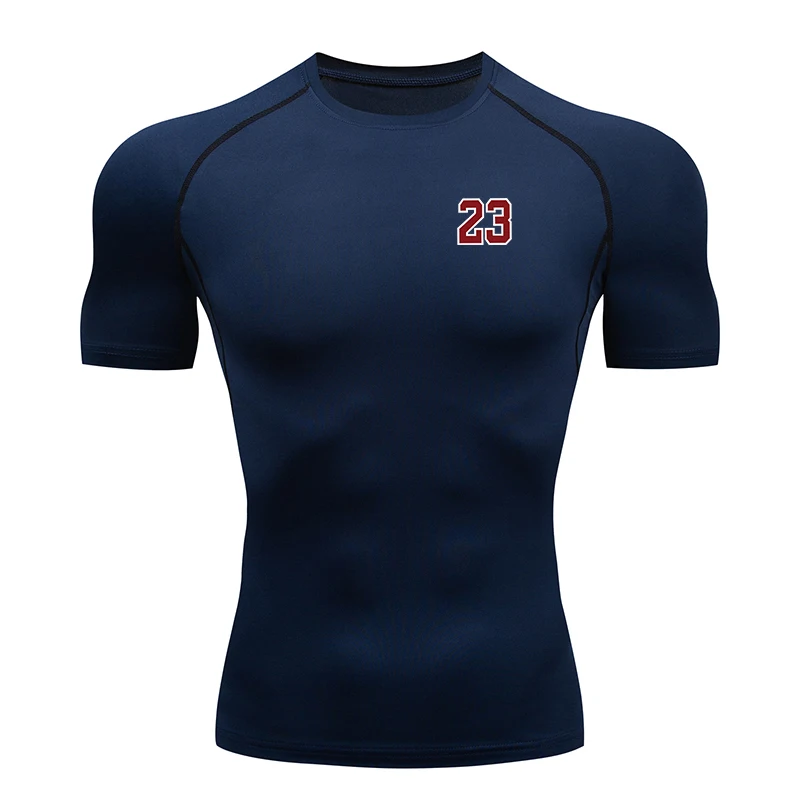 Men's Running Tight Fitting T-Shirt Long Sleeved Short Sleeved Sports T-Shirt Fitness Sportswear Men's Jogging Sportswear Top