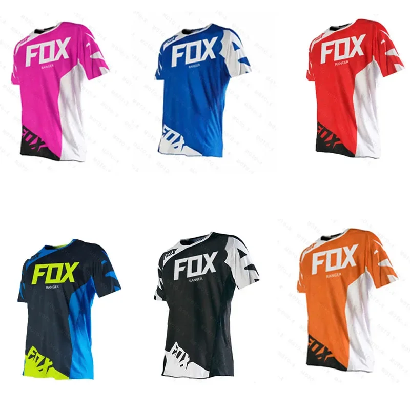 

2023Motocross Mountain Enduro Bike Clothing Bicycle Moto Downhill T-shirt Fox Women Men Cycling Jersey MTB Shirts BMX