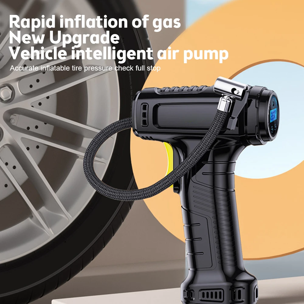 120W Car Air Pump Wireless/Wired Electric Car Tire Inflatable Pump Portable Air Compressor for Tires Digital Auto Tire Inflator