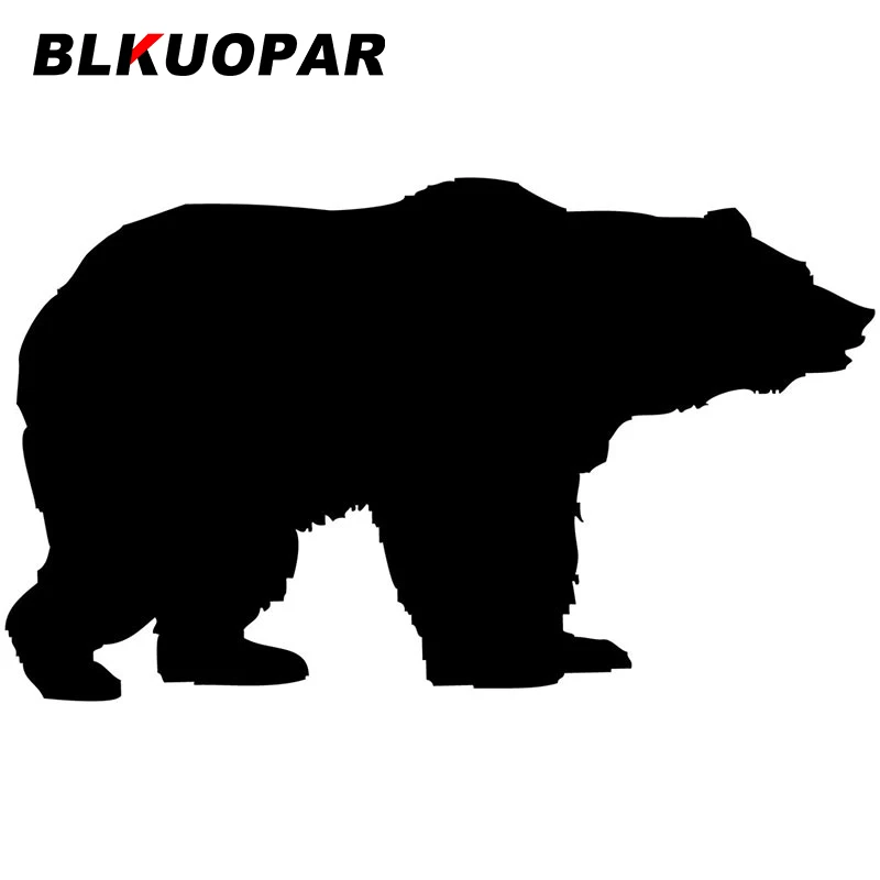 BLKUOPAR for Bear Hunting Vector Silhouette Car Stickers Sunscreen Vehicle Vinyl Simple Decals Anime Skateboard Car Accessories