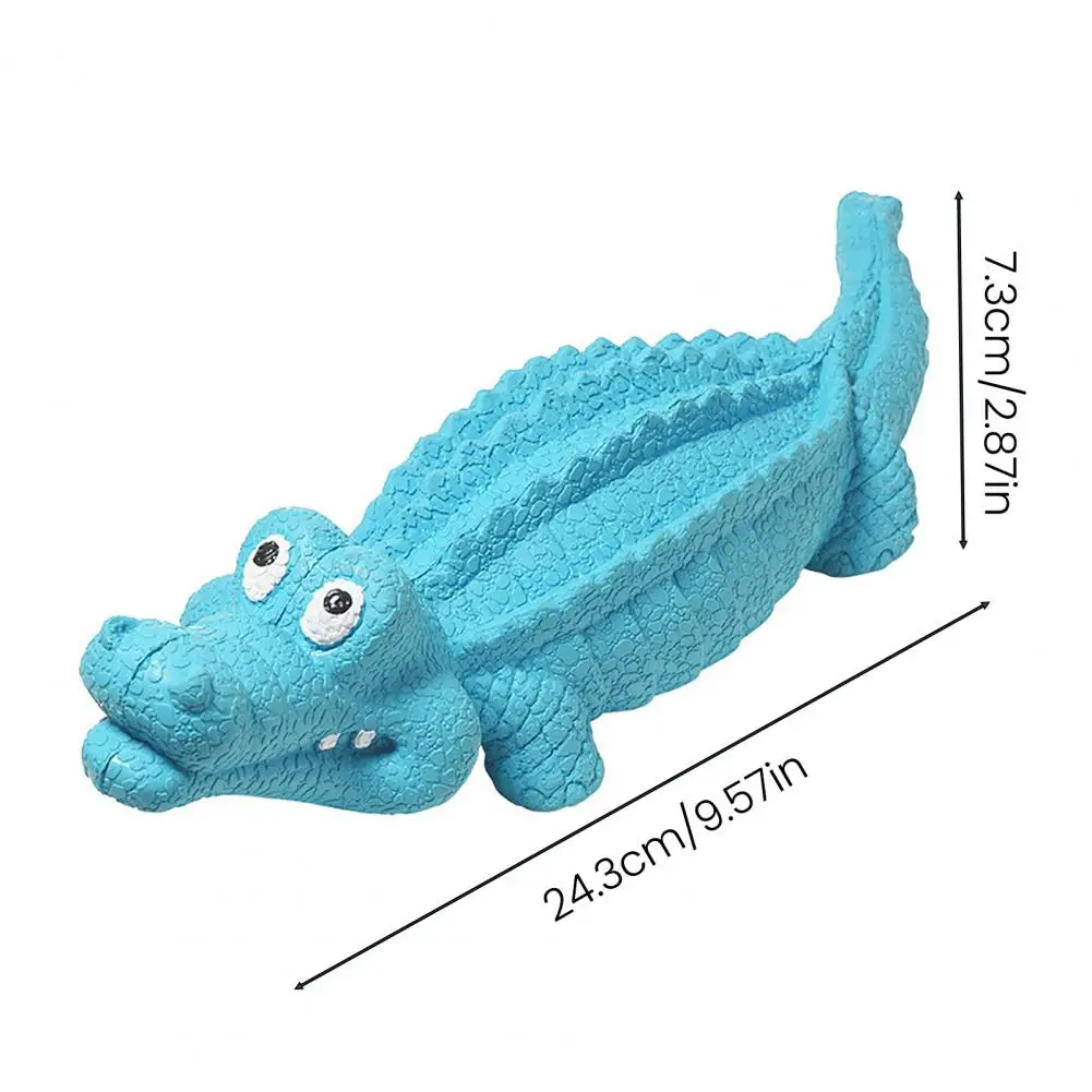 Milk Flavored Dog Toy Rubber Dog Chew Toy for Chewers Squeaky Crocodile Puppy Teething Toy Chewer for Breeds Indestructible Dog