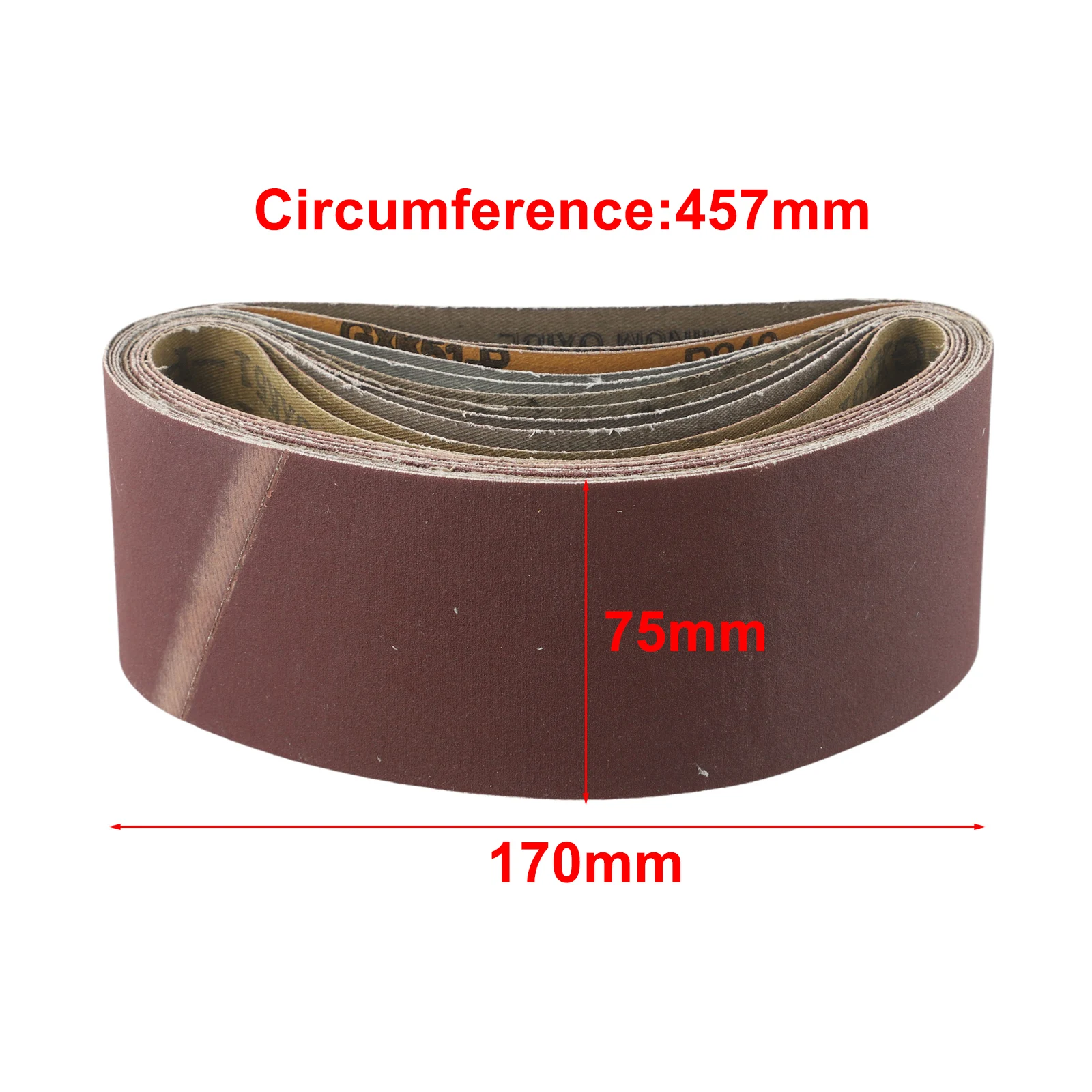 223321111     12PCS 75X457mm Sanding Belts 60-400 Grit Belt Sander Sandpaper For Sander Grinder Polishing Machine Abrasive Tools