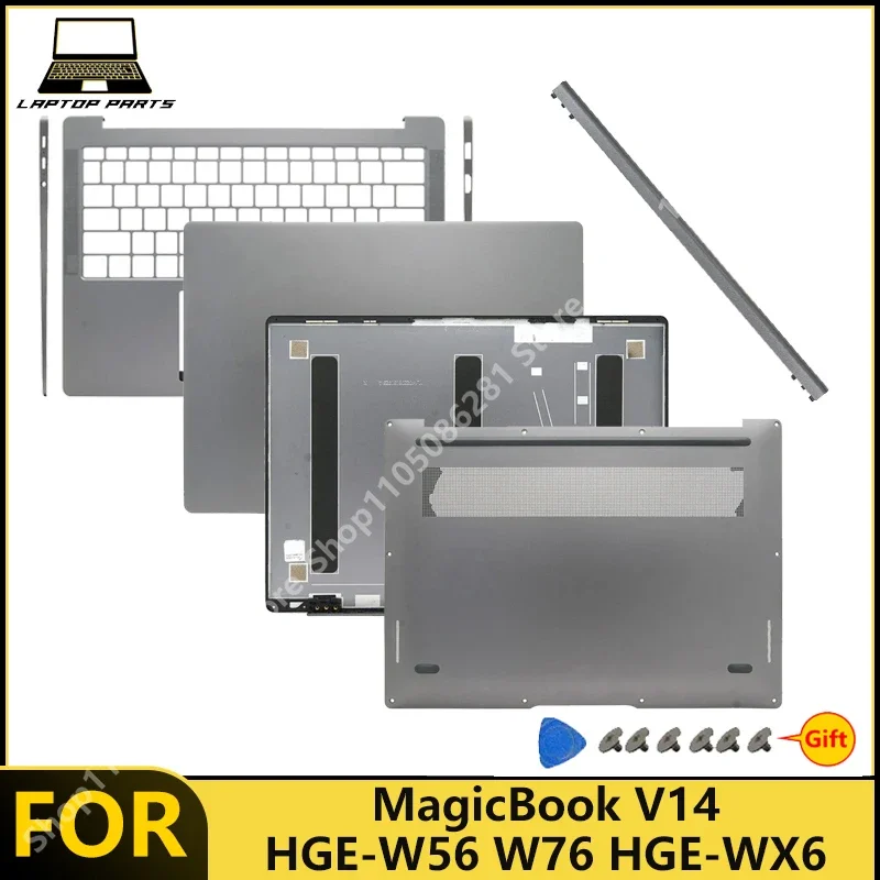 For MagicBook V14 HGE-W56 W76 HGE-WX6 Laptop LCD Back Cover Palm Rest Bottom Hinge Cover Case New replacement parts