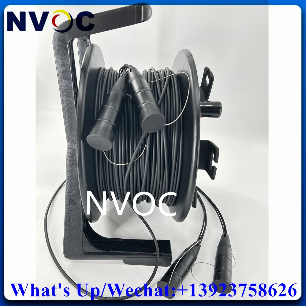 8Core 100M SM G657A1 في الهواء الطلق PDLC/UPC الألياف البلوز، 8C LC المدرعة Flexbile التصحيح الحبل 5.0mm TPU LED المرحلة كابل مع PCD235 لفائف