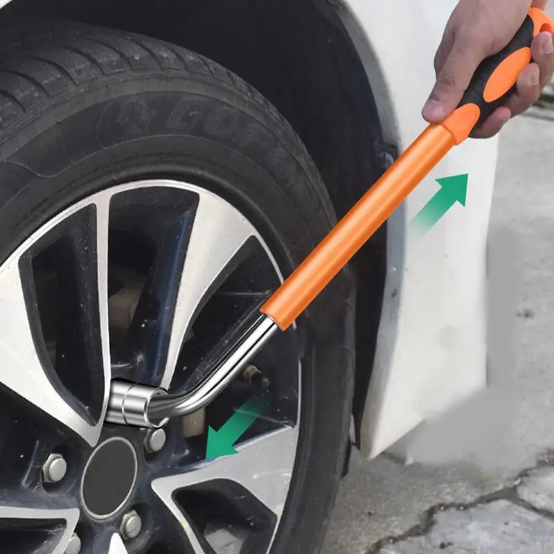 

Extendable Lug Nut Wrench Extendable Wheel Lug Wrench Heavy Duty Tire Wrench Professional Car Tire Repair Wrenchs Labor-Saving