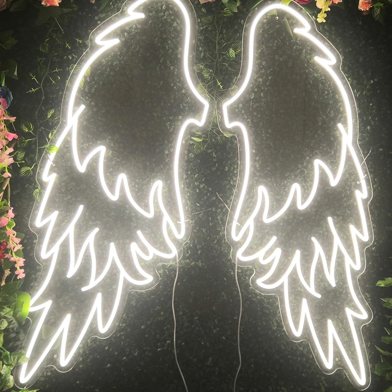 Angel Wing Neon Sign Custom Wall Decor, Luz LED, Sinais para Quarto, Casa, Decoração da Festa, Bar, Salão, Arte LED para negócios