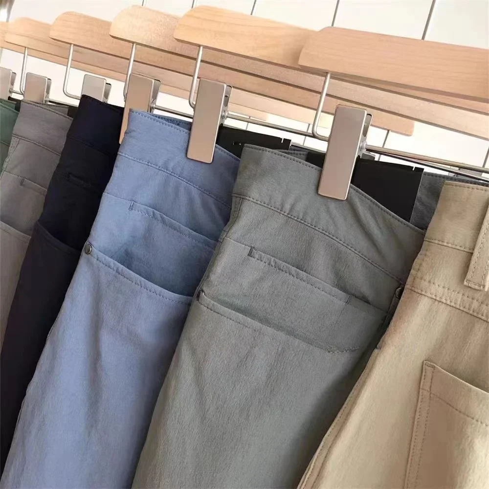 Lemon-pantalones de chándal clásicos para hombre, chándal informal de negocios con bolsillos, cuatro lados, Otoño e Invierno