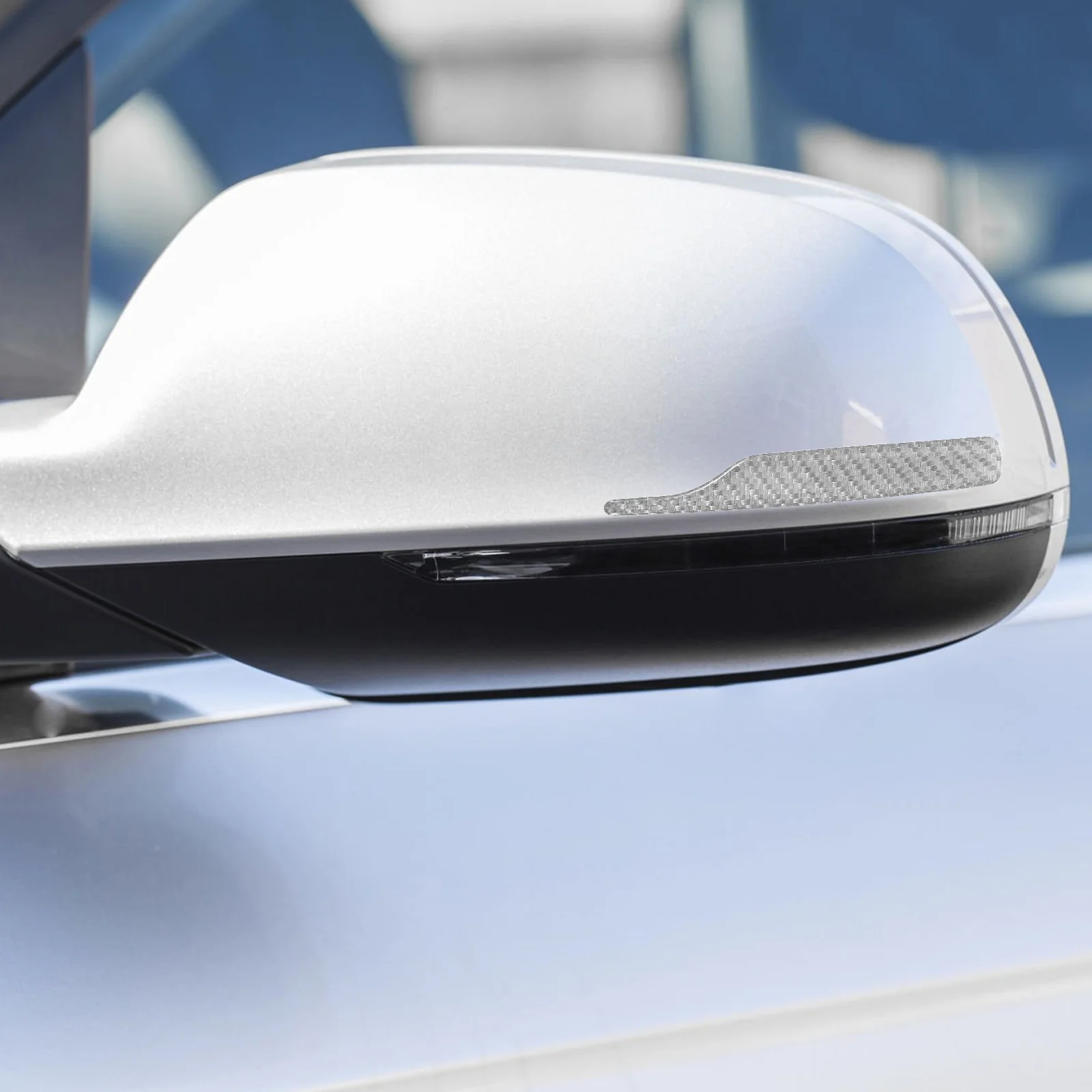 

2Pcs Carbon Fiber Rearview Mirror Anti-Collision Strip Scratch-Resistant Protective Trim Car Exterior Accessories Aerodynamic