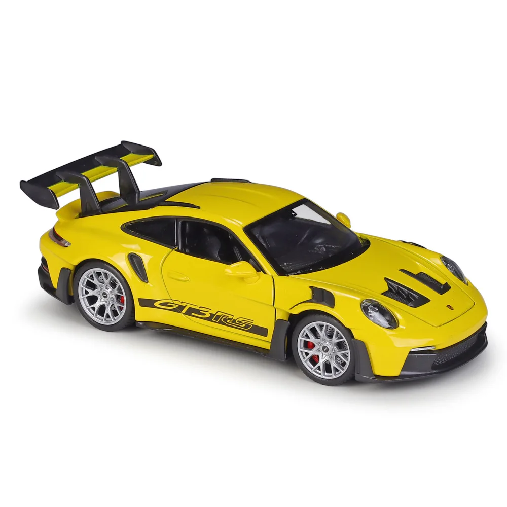 WELLY 1:24 Porsche 911 GT3 RS 992 Supercar modello di auto in lega diecast e veicoli giocattolo raccogliere auto giocattolo ragazzo regali di