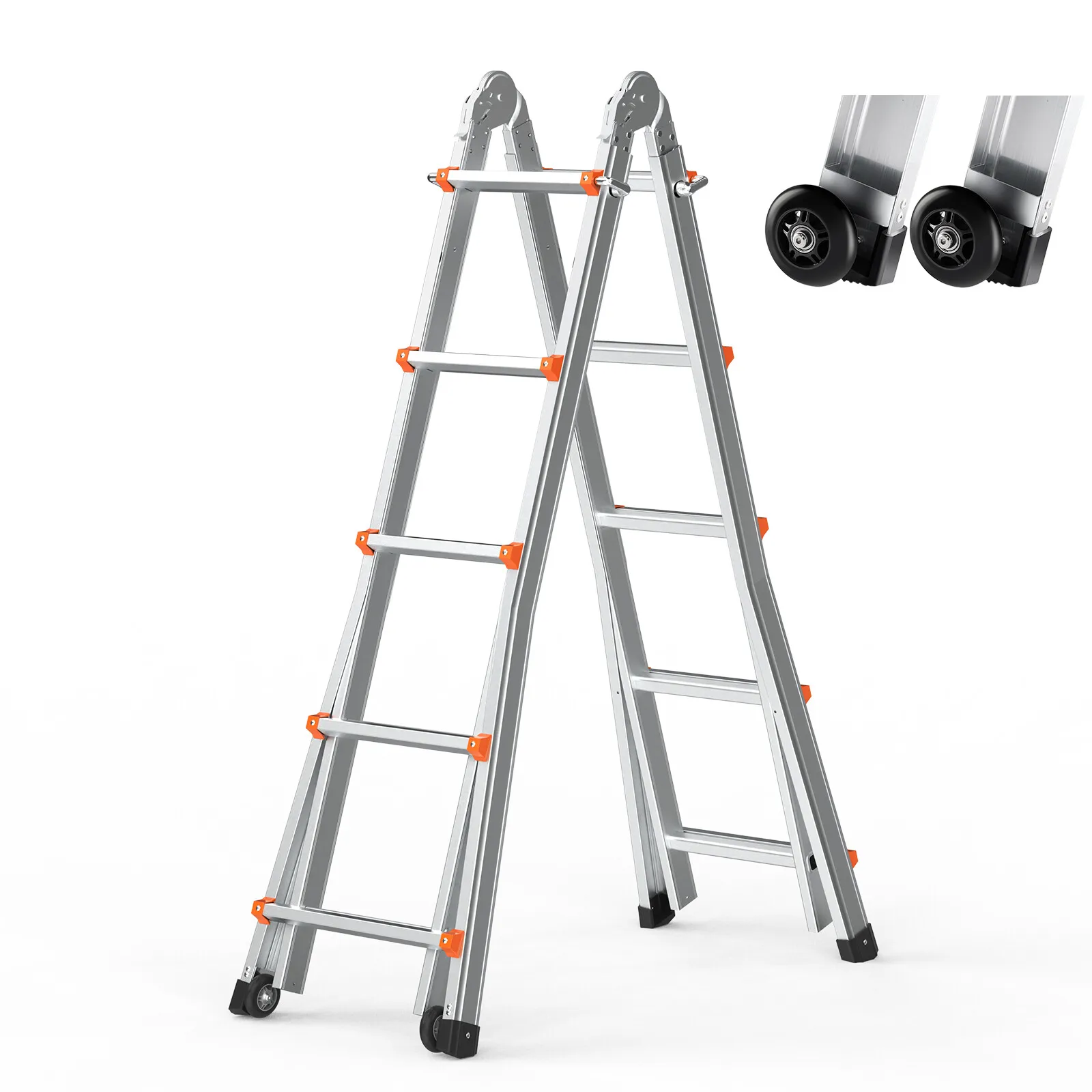 

Telescoping Ladder A Frame 17 FT Extension Multi-Function for Homework